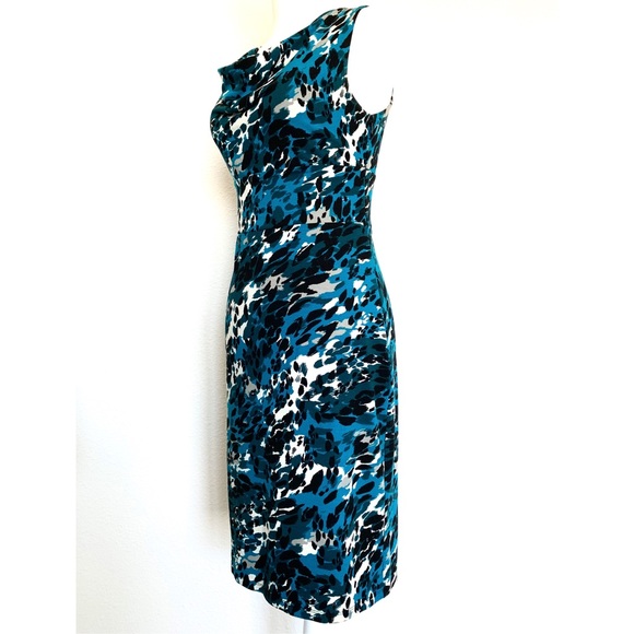 Ann Taylor Dresses & Skirts - Ann Taylor Turquoise Leopard Print Dress
